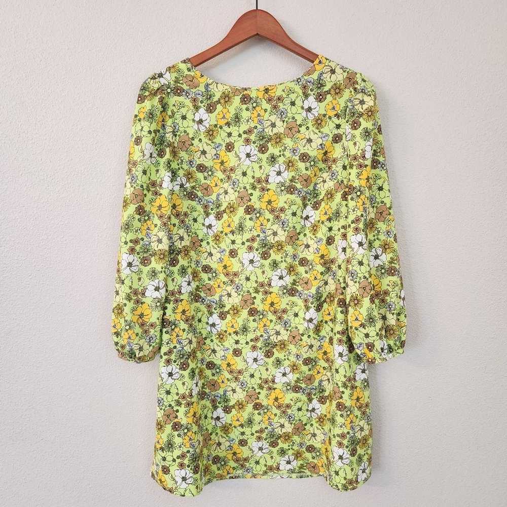 Modcloth Women's 60's Retro Shift Dress Bright Li… - image 1