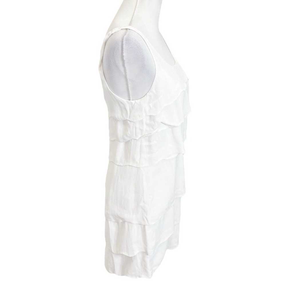 Sandro Paris White Tiered Mini Dress Shift Sleeve… - image 2