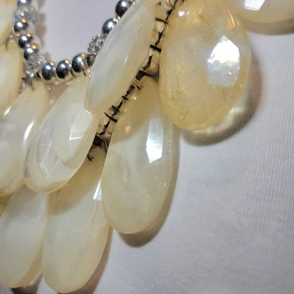 Y2k 2000's Chunky Fabric Agate Faceted Teardrop D… - image 8