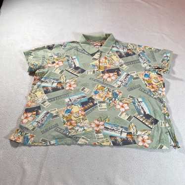 Vintage Carribean Joe Polo Shirt Womens 3X Green … - image 1