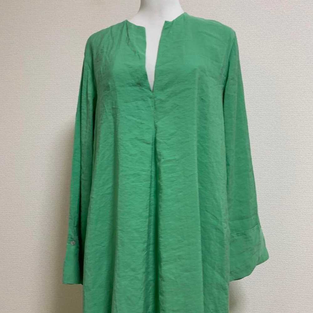 ZARA Green Long Dress Size M Skipper Smart Casual - image 4