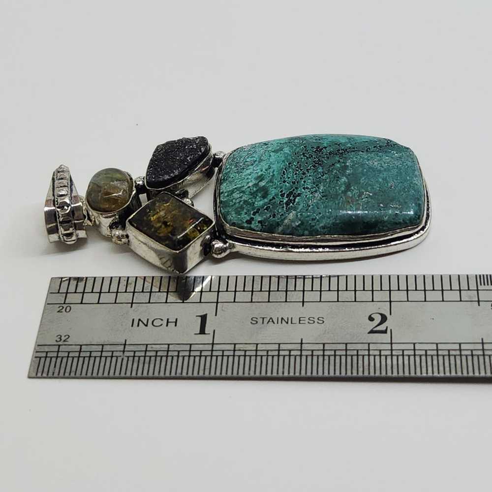 Unique Multi-Gemstone Pendant in Sterling Silver … - image 7