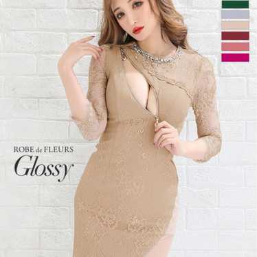 ROBE de FLEURS Glossy Sand Beige Dress - image 1