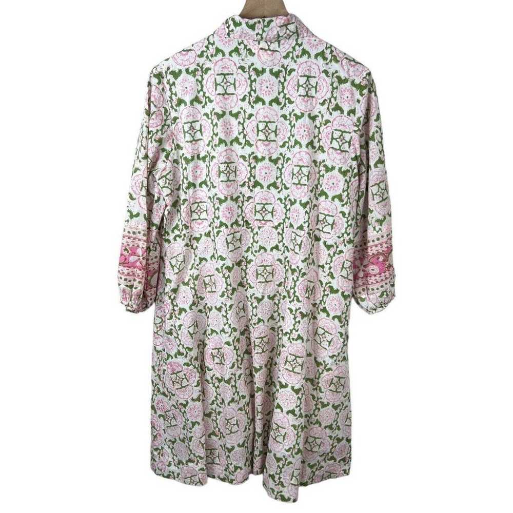 Mary Marshmallow Womens Pink Green Floral Skippy … - image 2