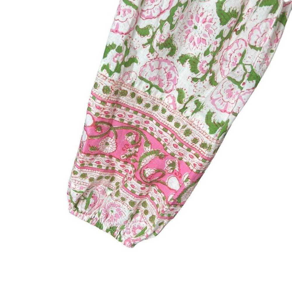 Mary Marshmallow Womens Pink Green Floral Skippy … - image 3