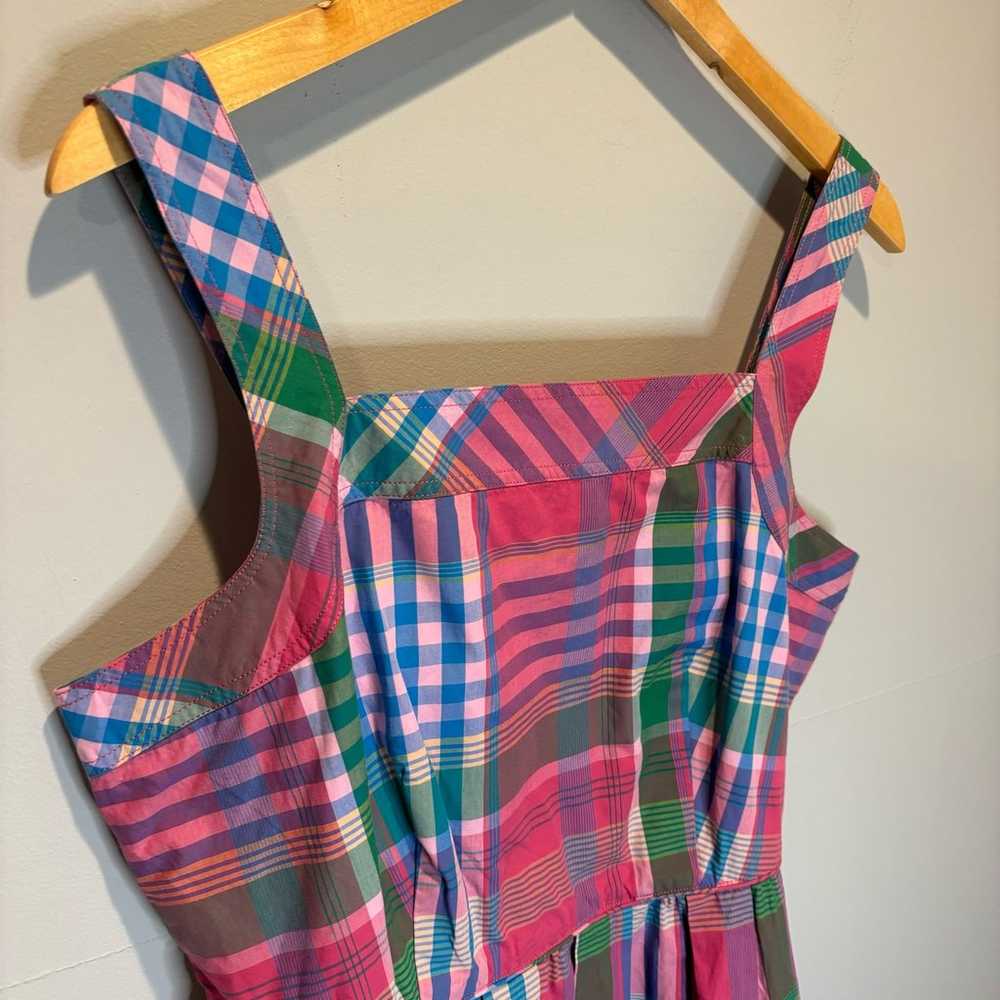 J. Crew Apron Midi Sundress in Magenta Plaid - si… - image 3