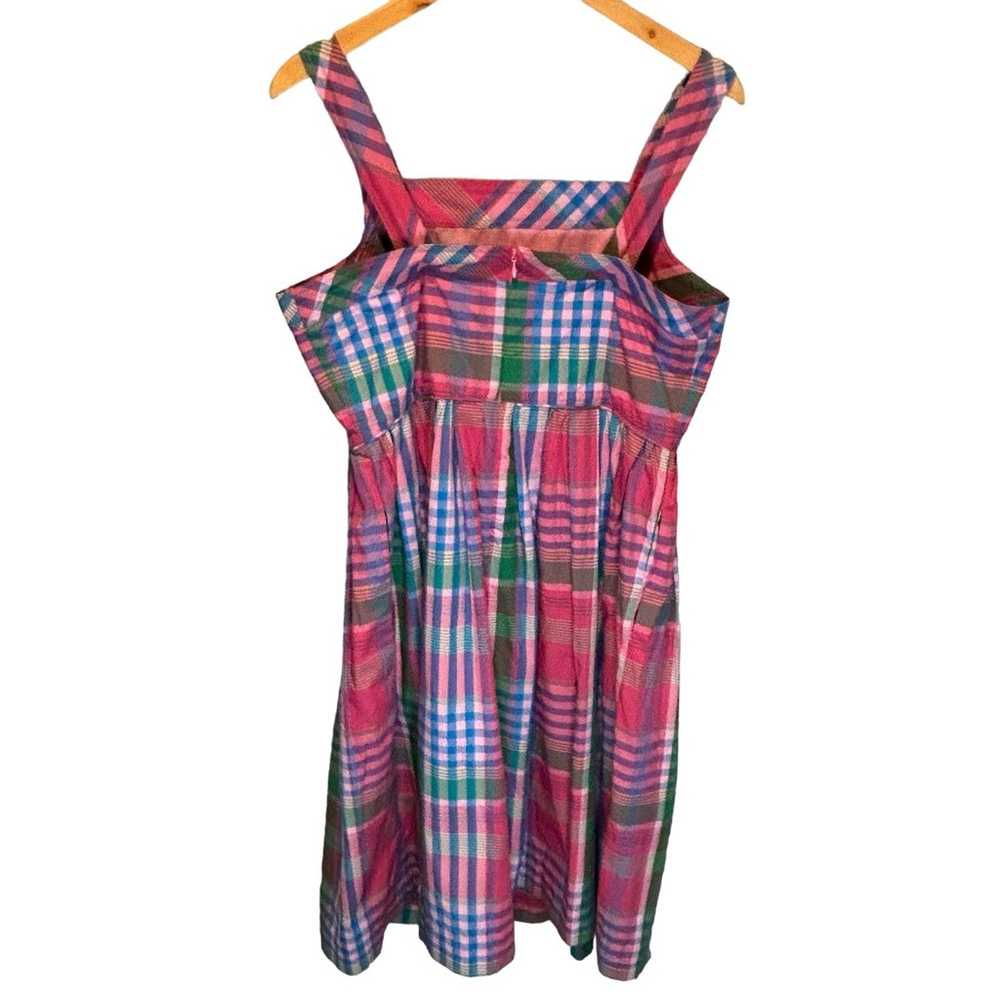 J. Crew Apron Midi Sundress in Magenta Plaid - si… - image 6