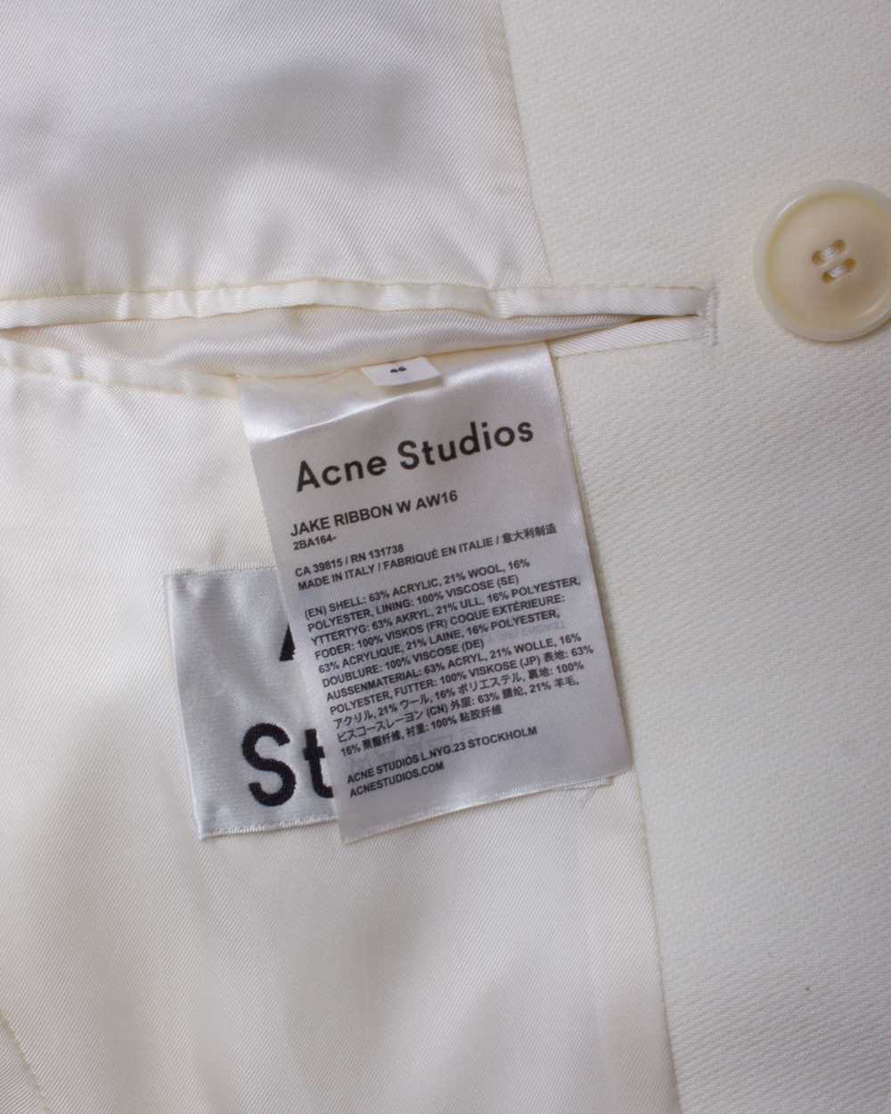 Acne Studios ACNE STUDIOS THE JAKE RIBBON WHITE D… - image 8