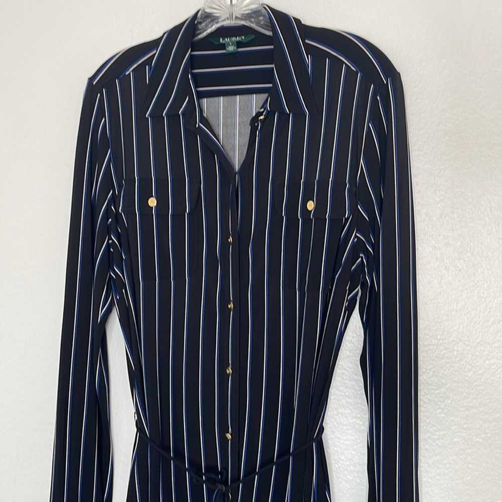 Lauren Ralph Lauren Striped Black Long Sleeve Jer… - image 3