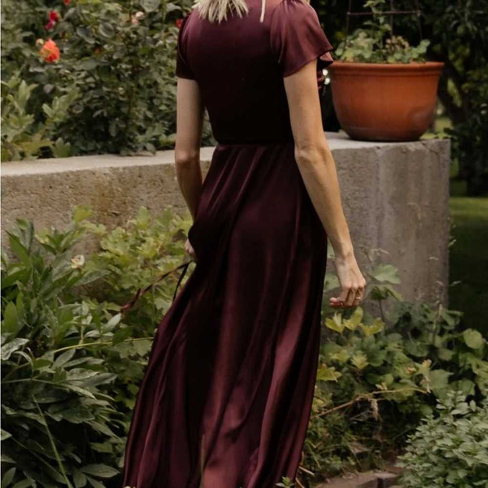 Baltic Born Krystal Satin Wrap Gown Maxi Dress - image 4