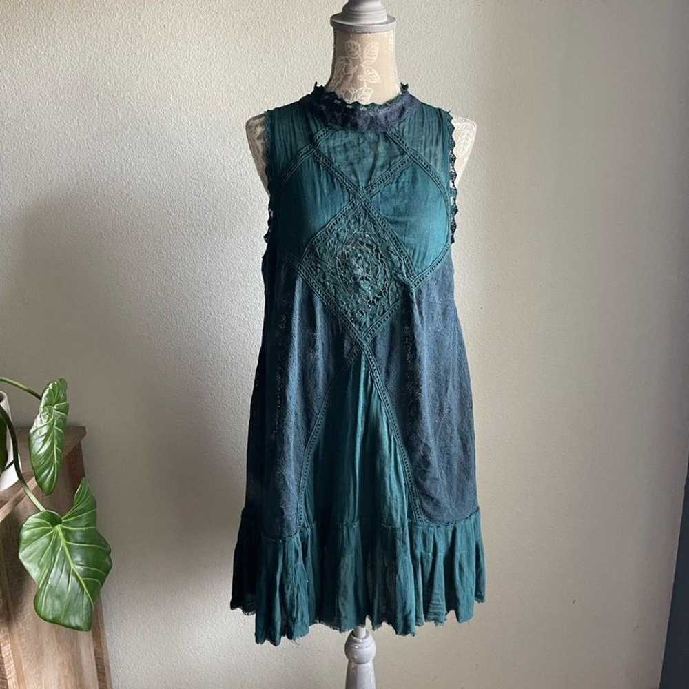 Free People Lace Back Cutout Angel Dress in Jade - image 3