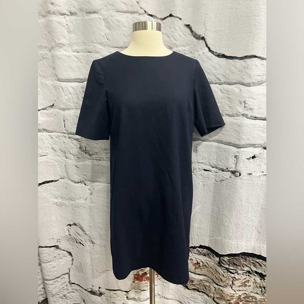 Hobbs London 95% Wool Navy Blue Shift Dresses 196… - image 2