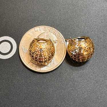 18K real gold Dome Earrings