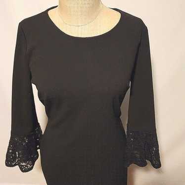 Tommy Hilfiger Black Bell Lace Sleeve Dress Size 1