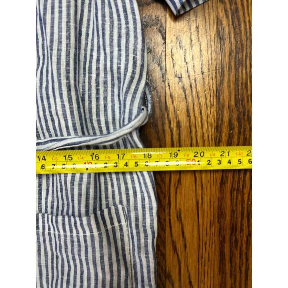 Anthropologie Cartonnier Blue Linen Stripe Covera… - image 10