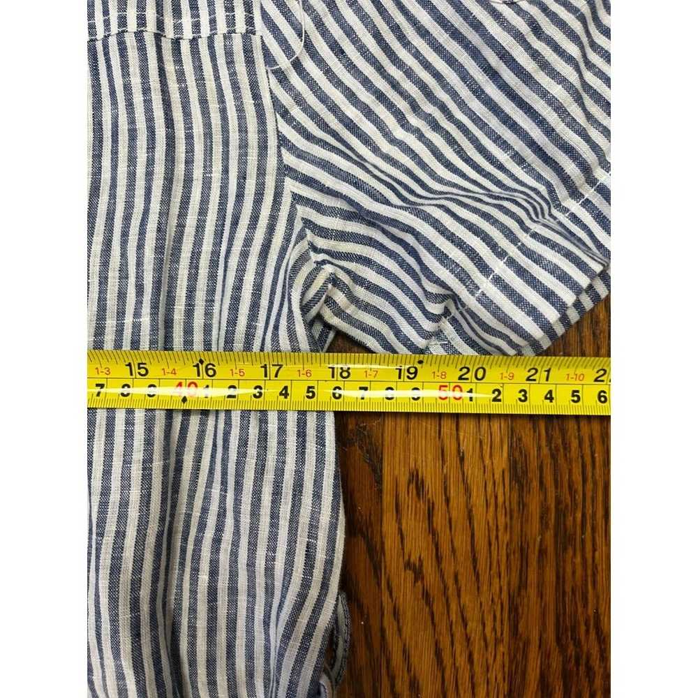 Anthropologie Cartonnier Blue Linen Stripe Covera… - image 11