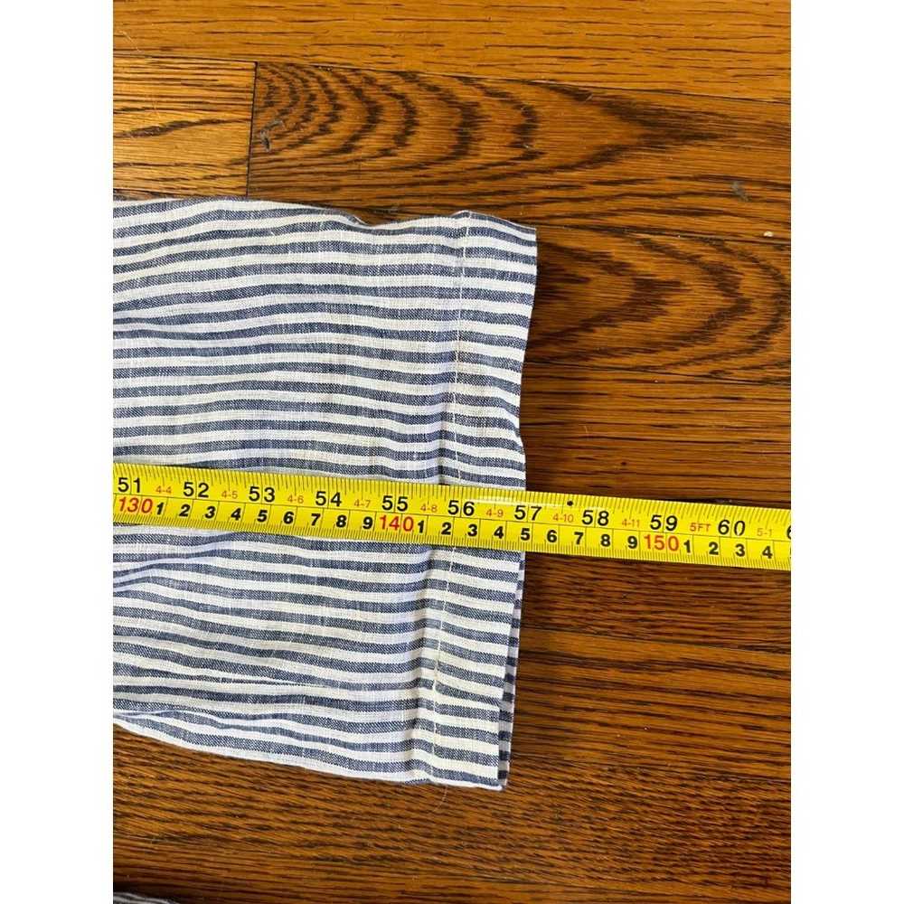 Anthropologie Cartonnier Blue Linen Stripe Covera… - image 7