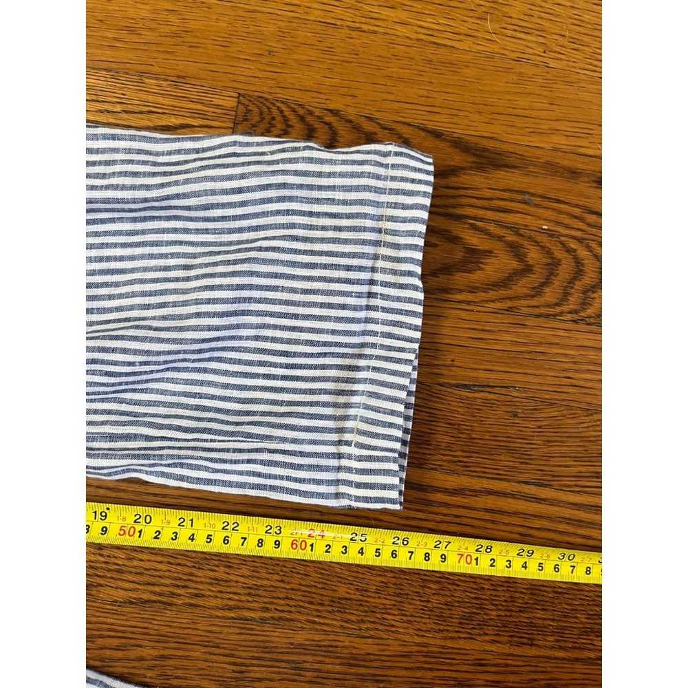 Anthropologie Cartonnier Blue Linen Stripe Covera… - image 8