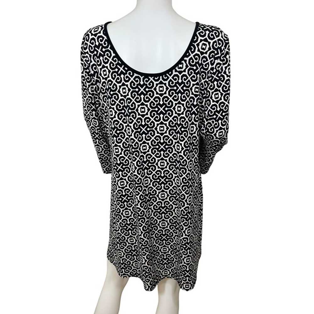 Joseph Ribkoff Tunic Dress Mini 14 Black White Ge… - image 3