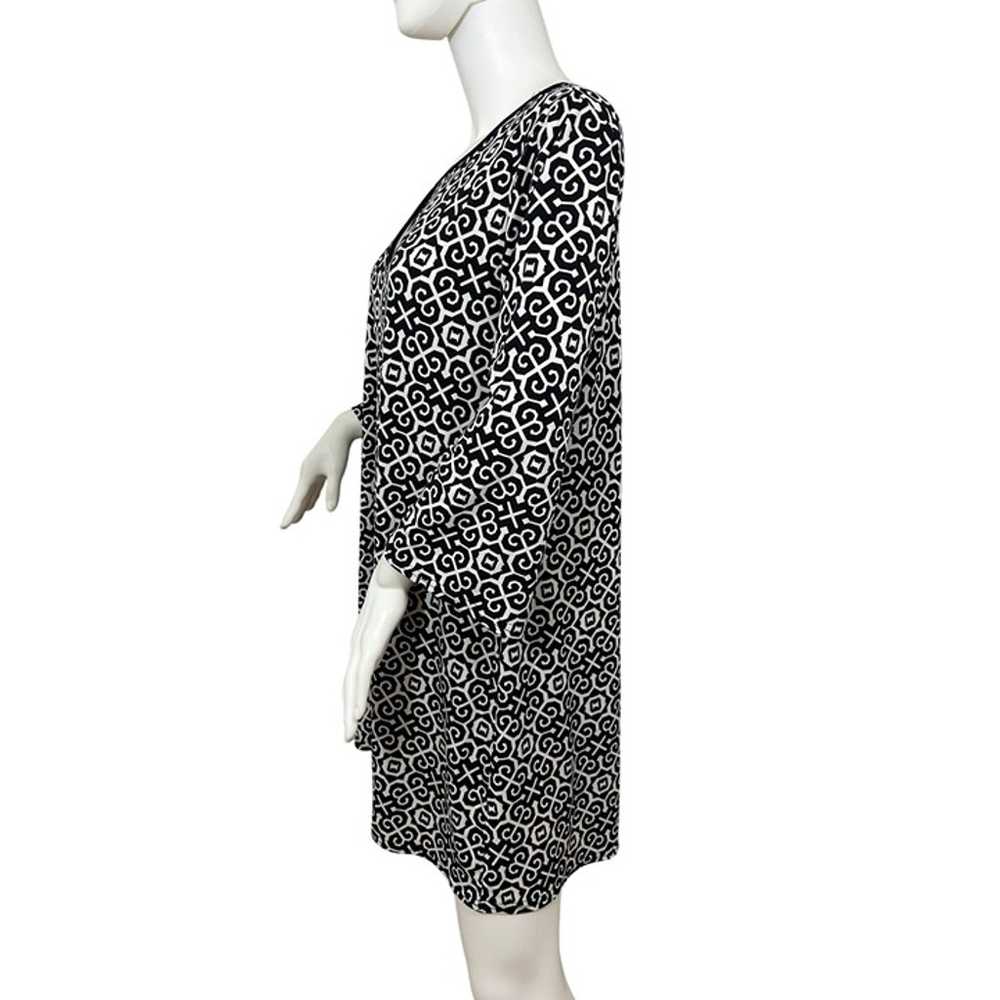 Joseph Ribkoff Tunic Dress Mini 14 Black White Ge… - image 4