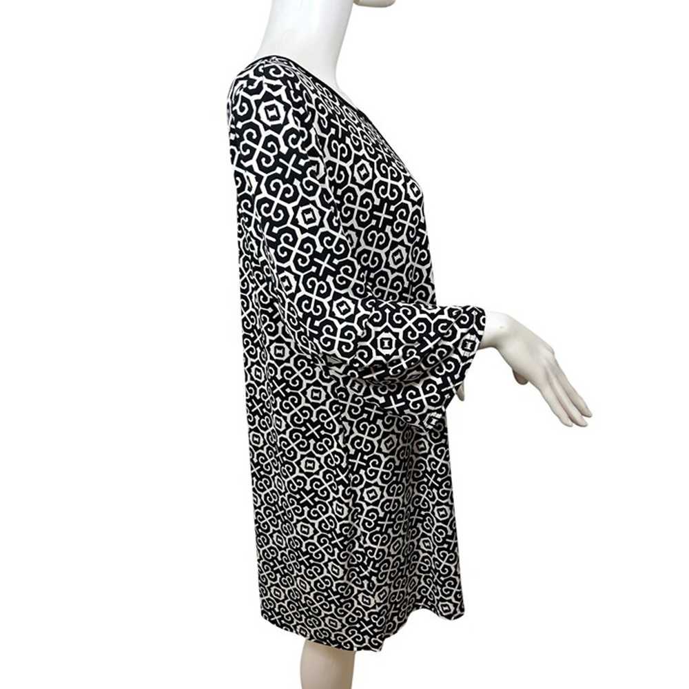 Joseph Ribkoff Tunic Dress Mini 14 Black White Ge… - image 6