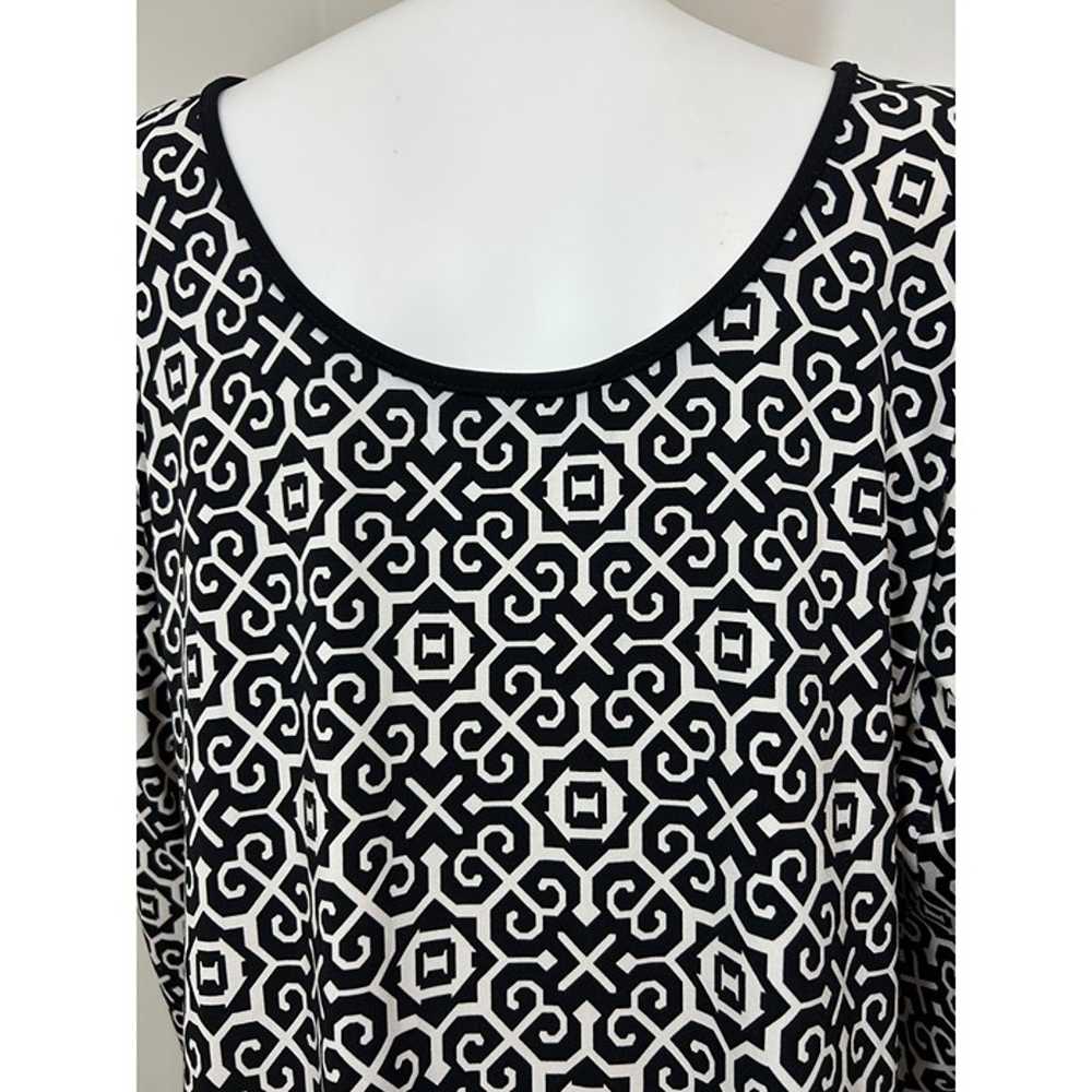 Joseph Ribkoff Tunic Dress Mini 14 Black White Ge… - image 9