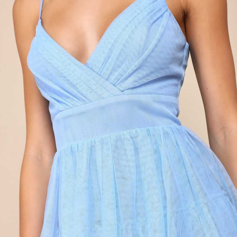 Lulus Rule the Runway Light Blue Tulle Surplice
T… - image 3