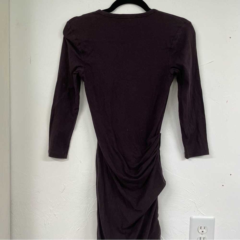 James Perse Purple Long Sleeve Wrap Bodycon Ruche… - image 8