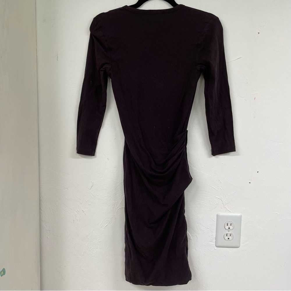 James Perse Purple Long Sleeve Wrap Bodycon Ruche… - image 9