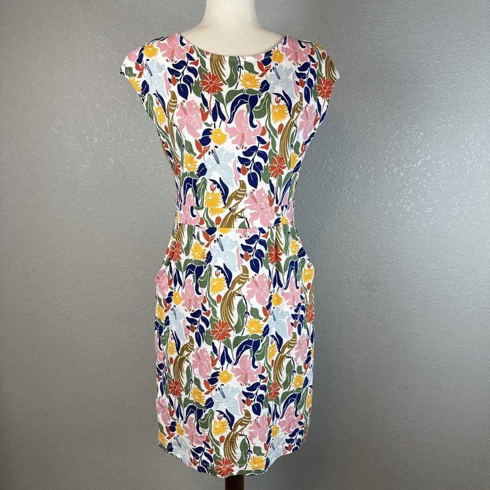 Boden Womens Florrie Cotton Jersey Dress Size 8 T… - image 1