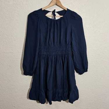 Madewell Navy Blue Boho Mini Dress