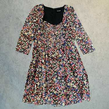 The Kooples Dress Black Floral Knee Length Georget