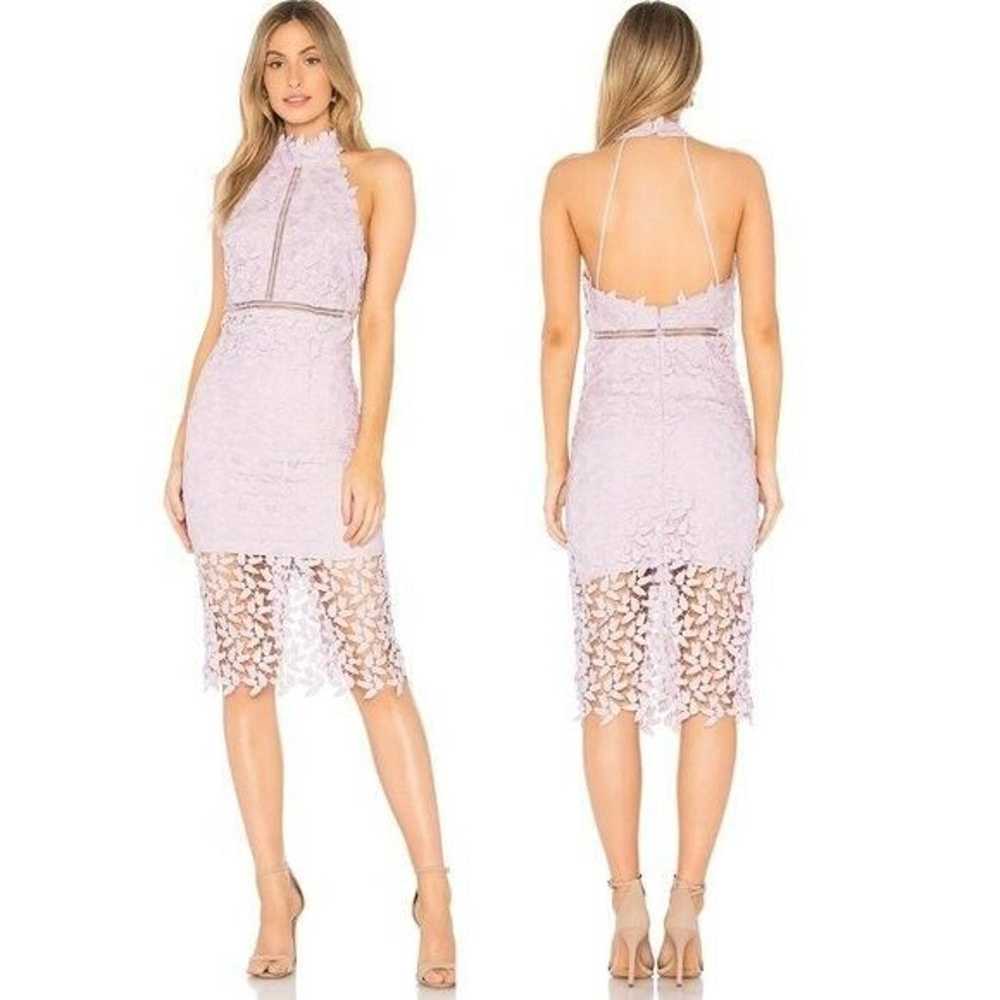 Bardot Gemma High Neck Lace Dress Orchid 6/S - image 1