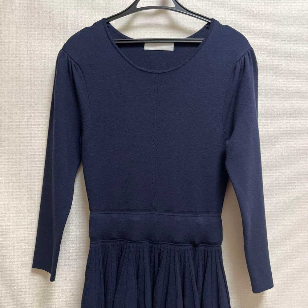 Selford Navy Long Sleeve Knit Long Dress - image 2