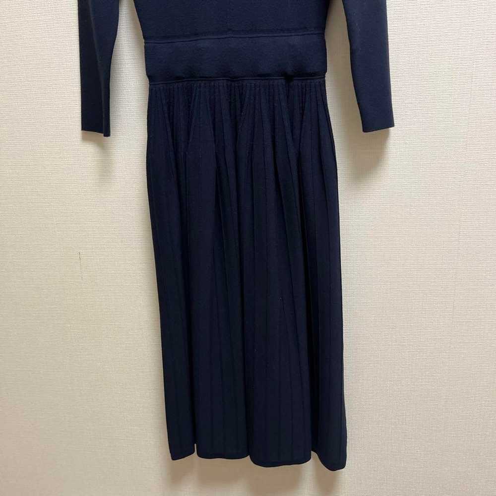 Selford Navy Long Sleeve Knit Long Dress - image 3