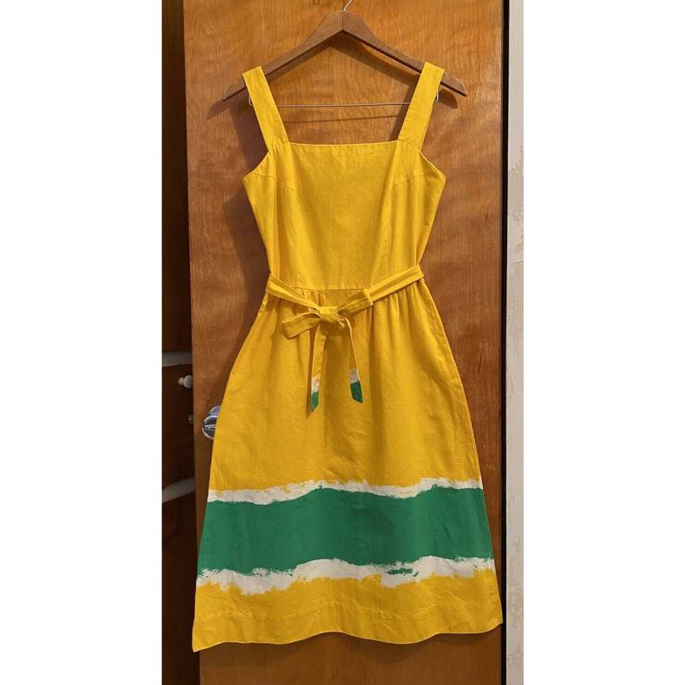 Vintage Malia Honolulu 70s Op Art Sun Dress Flora… - image 1