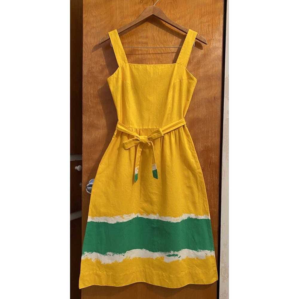 Vintage Malia Honolulu 70s Op Art Sun Dress Flora… - image 3