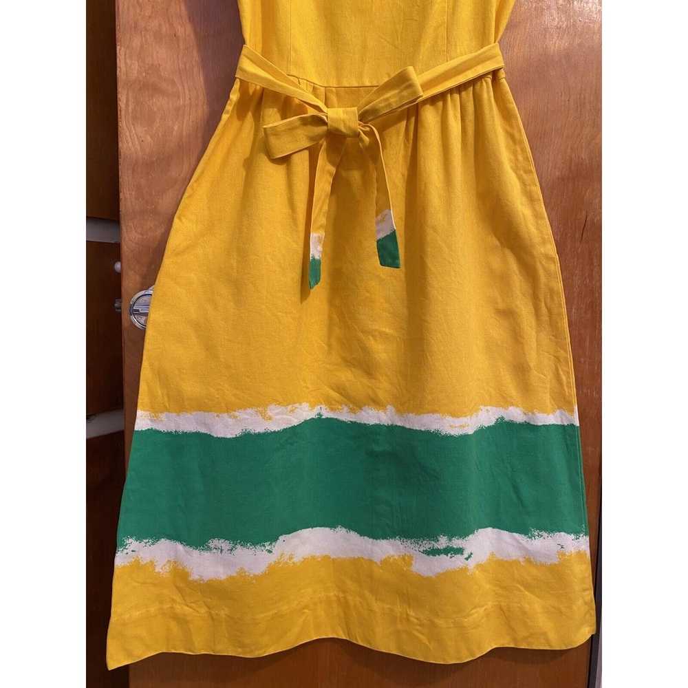 Vintage Malia Honolulu 70s Op Art Sun Dress Flora… - image 5