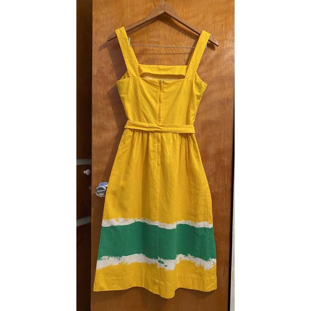 Vintage Malia Honolulu 70s Op Art Sun Dress Flora… - image 6