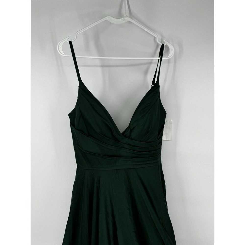 La Femme Emerald Green Sleeveless V-Neck High Leg… - image 6