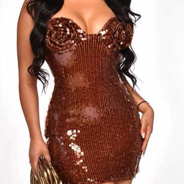 Mini Sequin Rose Dress - image 1