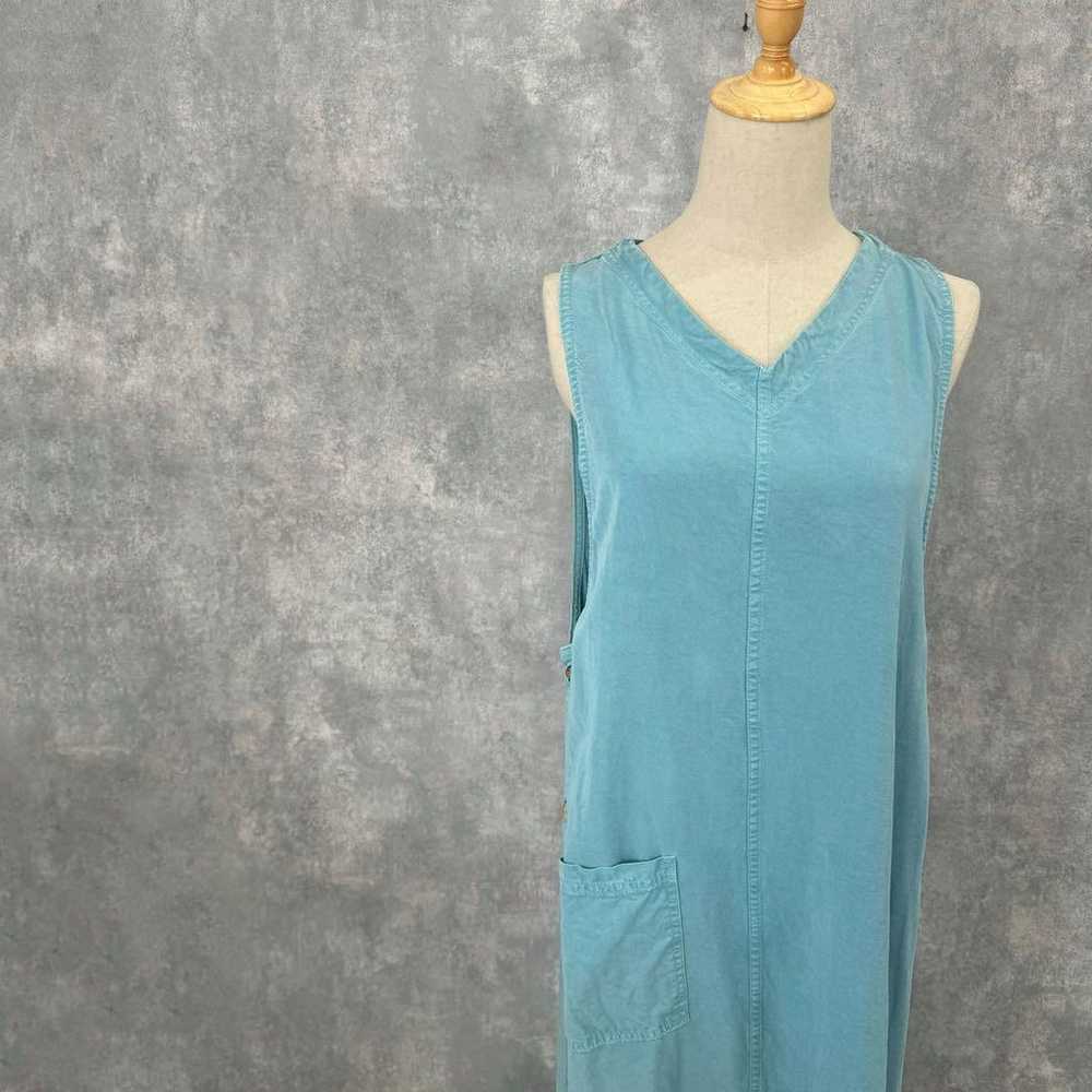 Sleeveless Maxi Dress with Side Button Design - I… - image 1