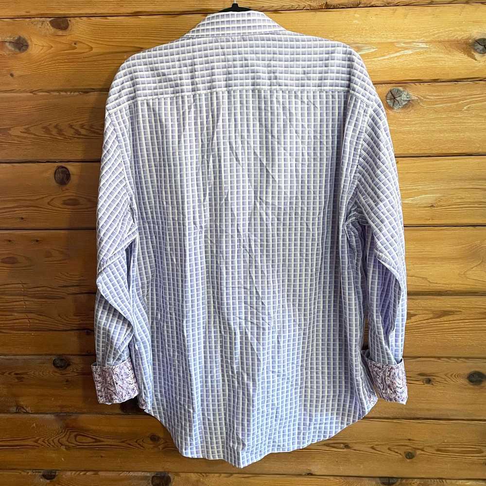 Robert Graham Robert Graham Purple White Long Sle… - image 2