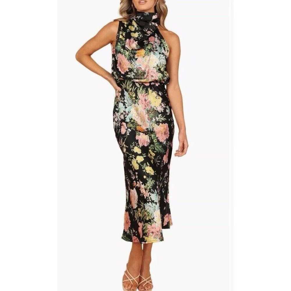 Petal and Pup Anabelle Halter Neck Midi Dress Bla… - image 2