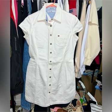 Vintage Tommy Hilfiger White Denim Dress