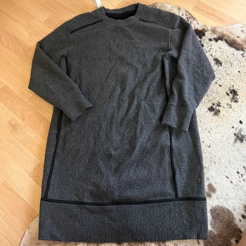 LULULEMON On Repeat Dress Heathered Grey Size 12 - image 3