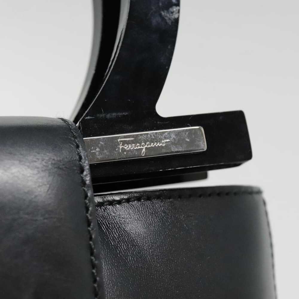 Salvatore Ferragamo Gancini Black Leather Handbag… - image 10