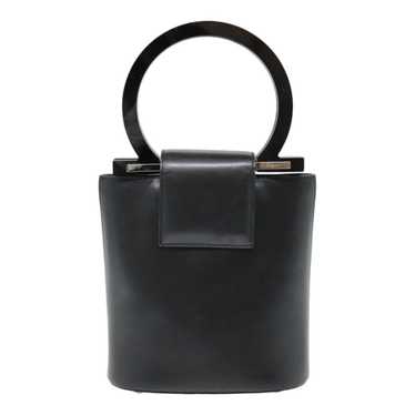 Salvatore Ferragamo Gancini Black Leather Handbag… - image 1