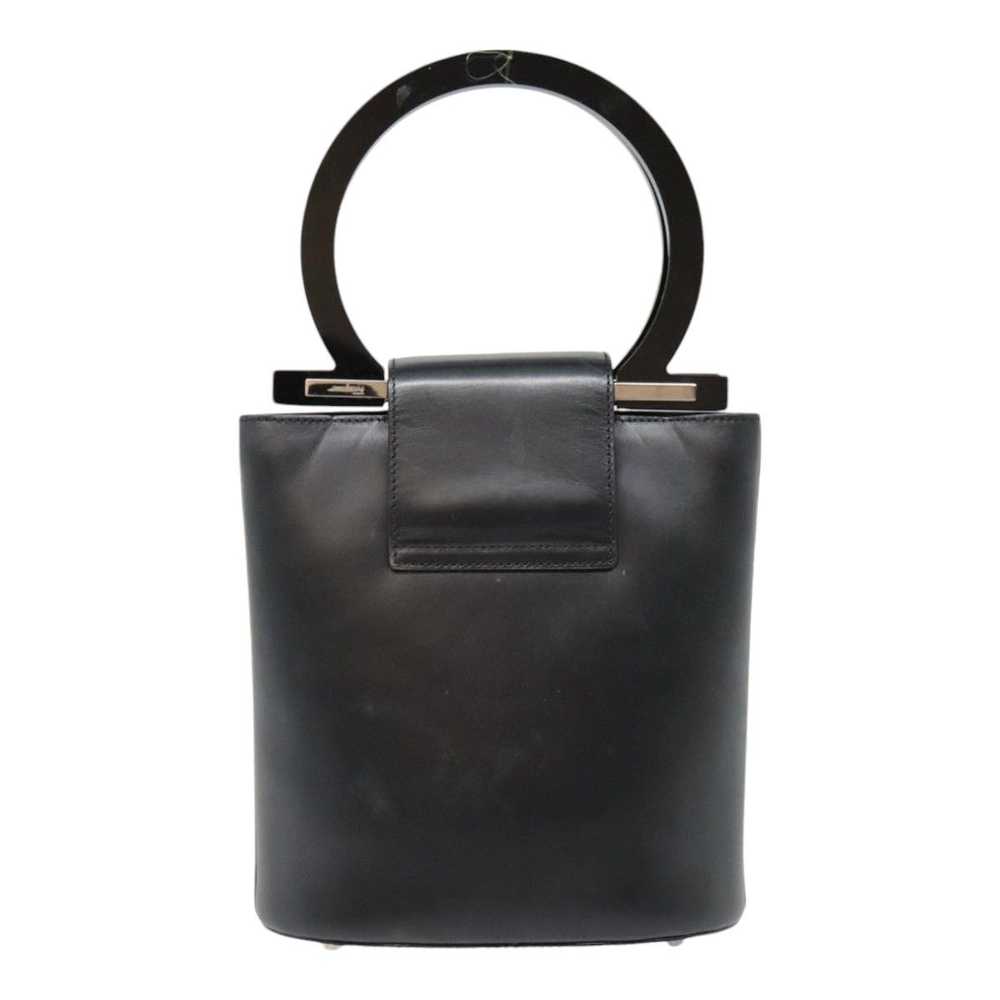 Salvatore Ferragamo Gancini Black Leather Handbag… - image 2