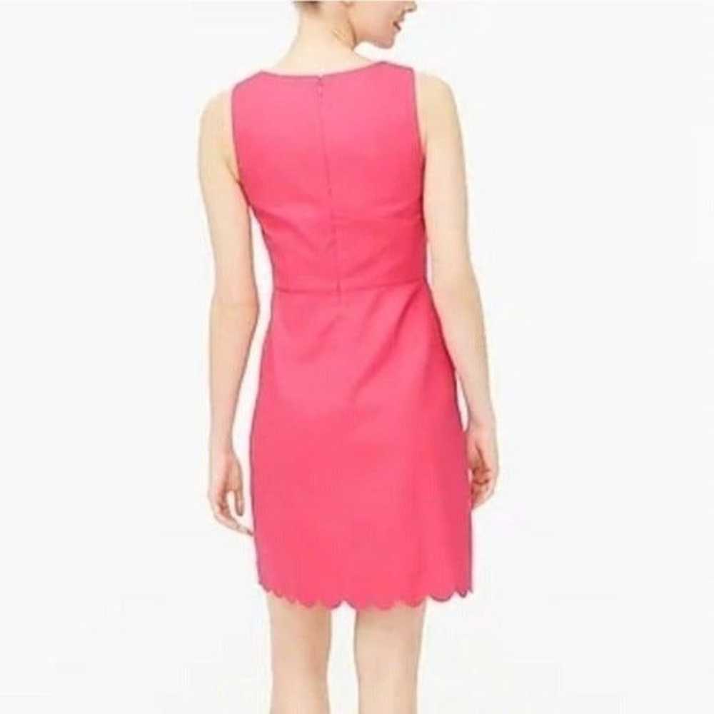 J. Crew Pink Basketweave Scalloped Shift Dress 4 - image 2